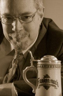 a portrait of David Dickason - with a stein from Frankenmuth Brewery (now defunct)